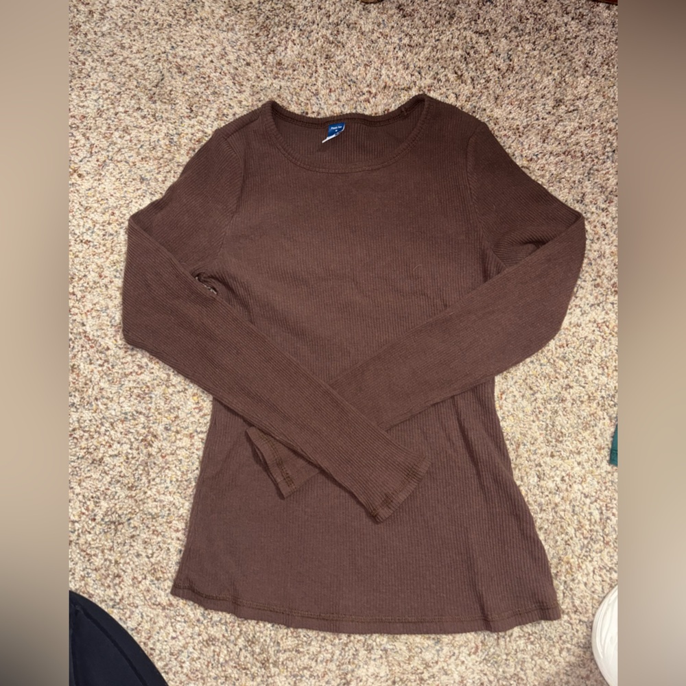 Old Navy Brown Long Sleeve Tee